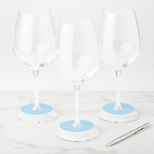 Ice Blue Solid Colour   Classic   Elegant Wine Glass Tag