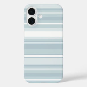 Ice blue stripes iPhone 16 case