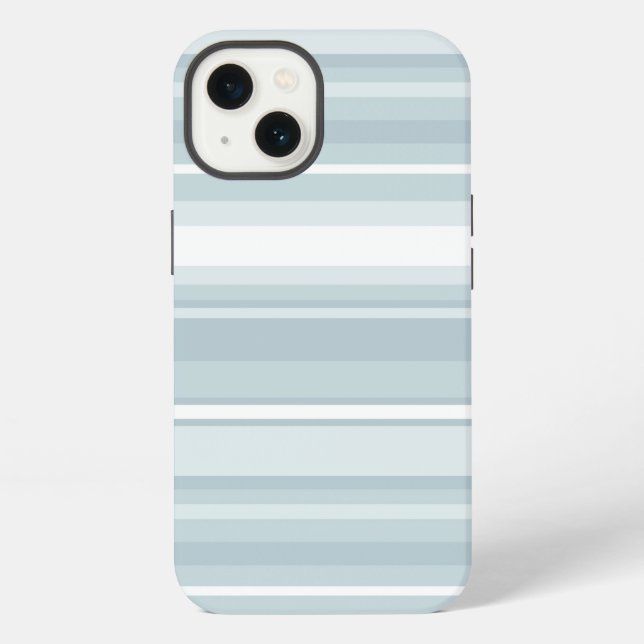 Ice blue stripes Case-Mate iPhone case (Back)
