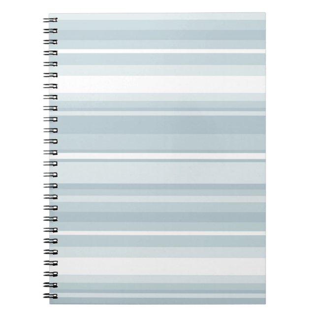 Ice blue stripes notebook (Front)