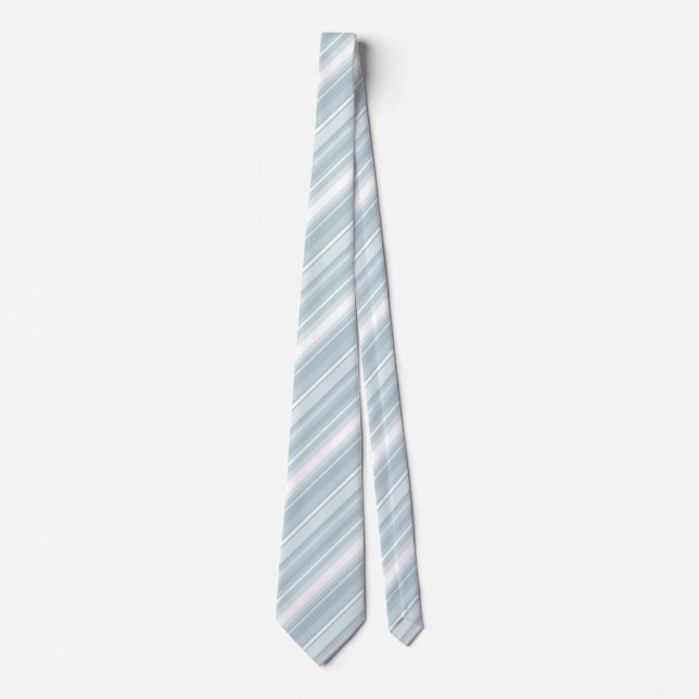 Ice blue stripes tie (Front)
