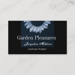 Ice Blue Sunflower Business Card
