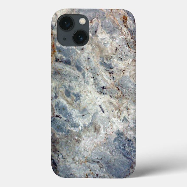 Ice blue white marble stone finish Case-Mate iPhone case (Back)