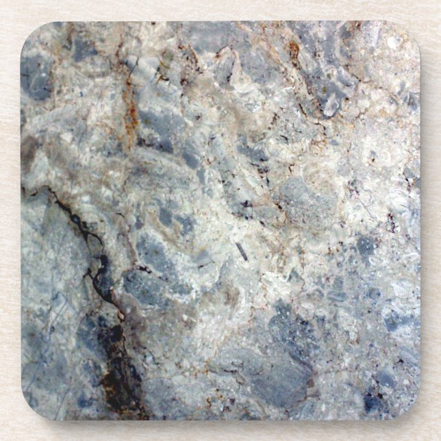Ice blue white marble stone finish coaster (Front)