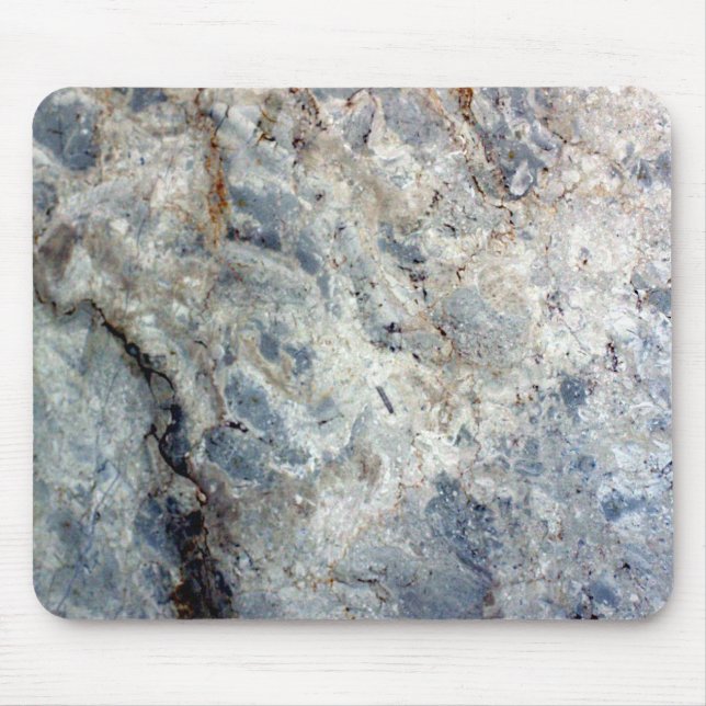 Ice blue white marble stone finish mouse mat (Front)