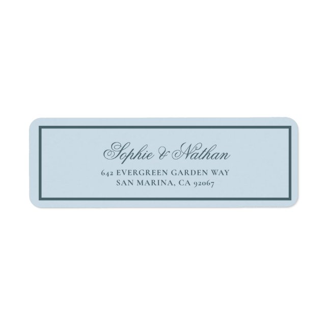 Ice Blue Winter Wedding Return Address Label (Front)