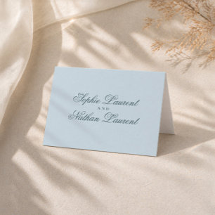Ice Blue Winter Wedding Thank You Card