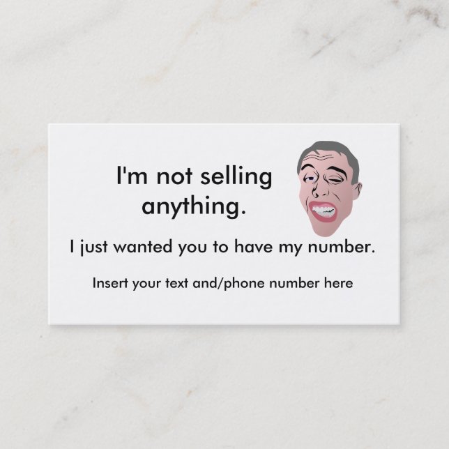 Ice breaker/ My phone number cards (Front)
