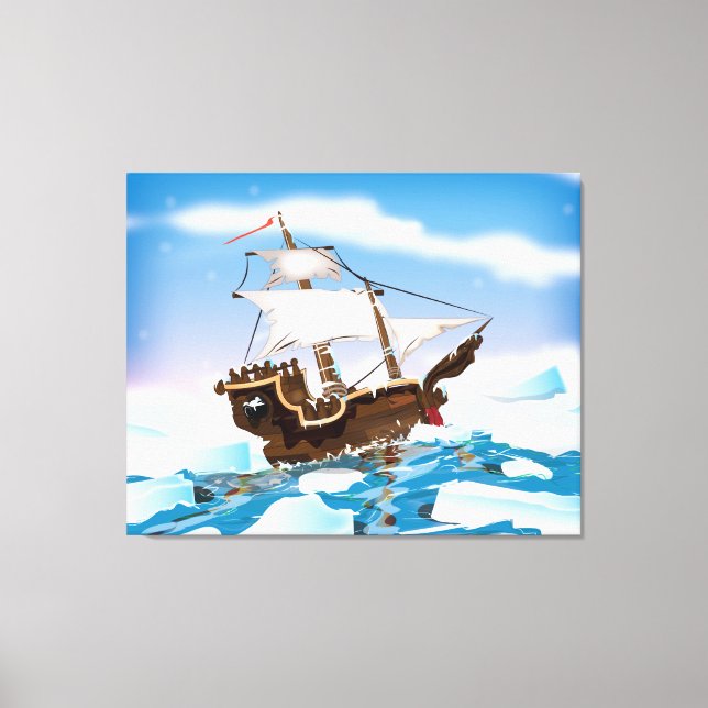 Ice Breaker Ship Canvas Print (Front)