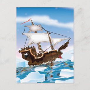 Ice Breaker Ship Postcard