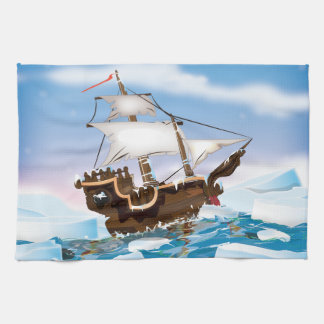 Ice Breaker Ship Tea Towel