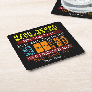 Ice Breaker Trivia questions Conversation Starter Square Paper Coaster