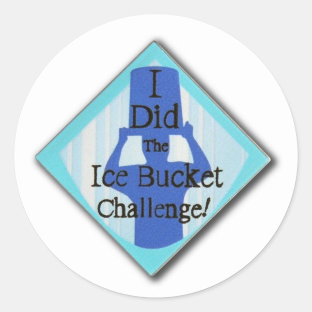 Ice Bucket Challenge Classic Round Sticker (Front)