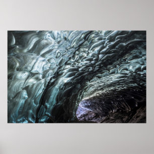 Ice Cave Wall Patterns Poster
