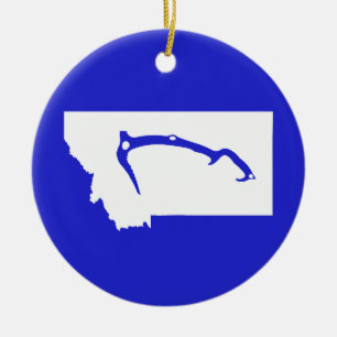 Ice Climb Montana Ceramic Tree Decoration