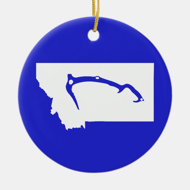 Ice Climb Montana Ceramic Tree Decoration (Front)