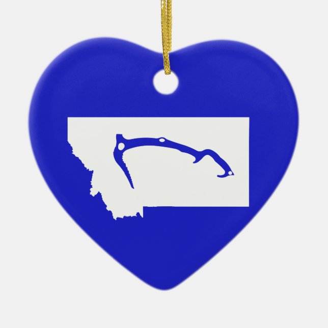 Ice Climb Montana Ceramic Tree Decoration (Front)