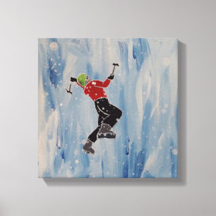Ice climber canvas print