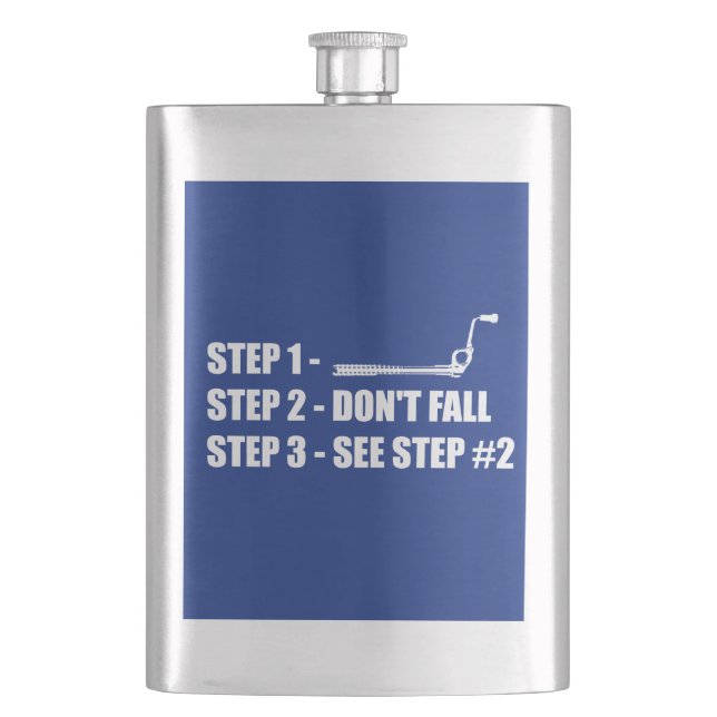 Ice Climbing - Don't Fall Hip Flask (Front)