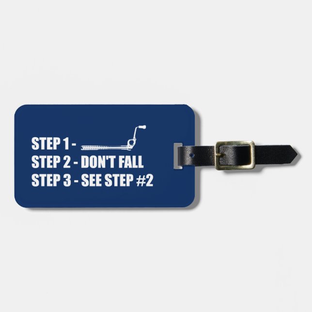 Ice Climbing - Don't Fall Luggage Tag (Front Horizontal)