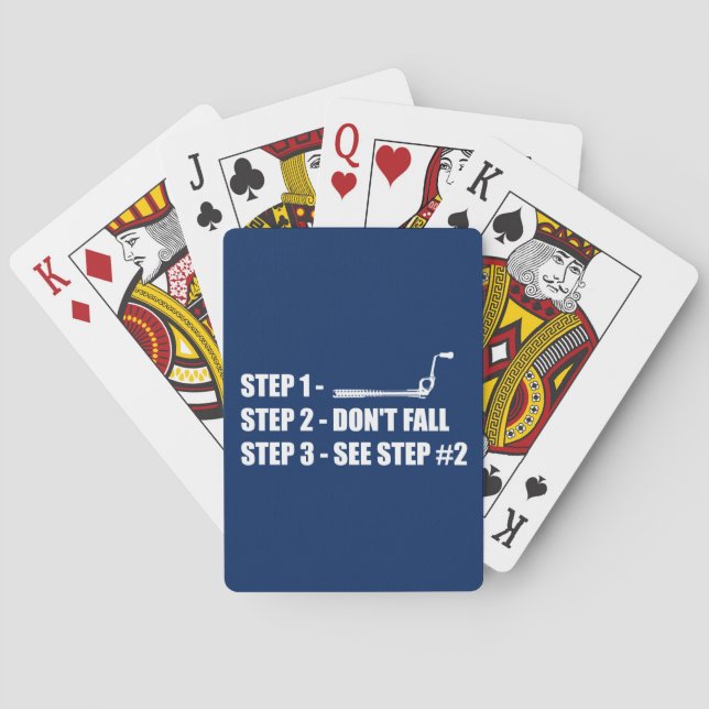Ice Climbing - Don't Fall Playing Cards (Back)