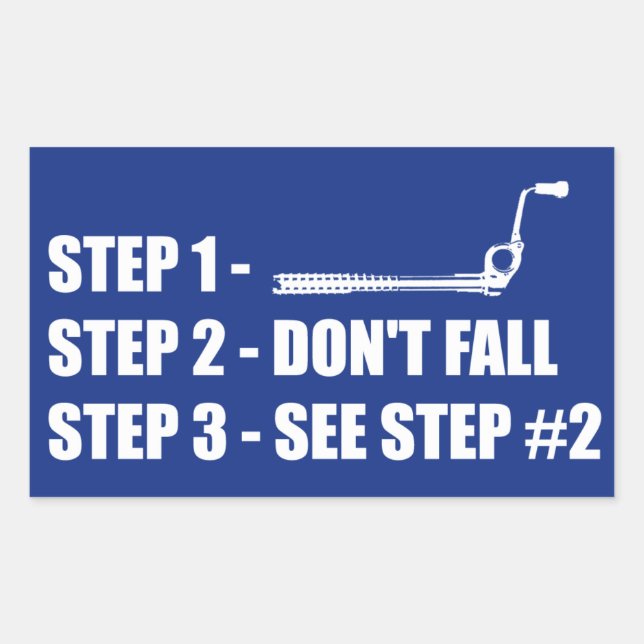 Ice Climbing - Don't Fall Rectangular Sticker (Front)