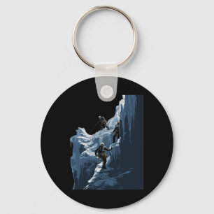 Ice Climbing Ice Climber Frozen Rock Snow Mountain Key Ring