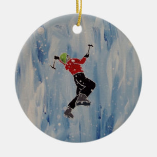 Ice climbing ornament
