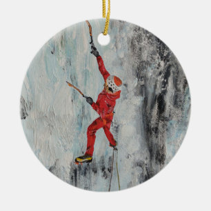 Ice climbing ornament