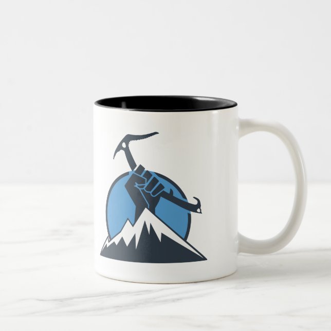 Ice Climbing Power Two-Tone Coffee Mug (Right)