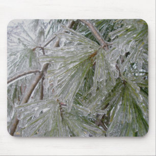 Ice-Coated Pine Bough Mousepad