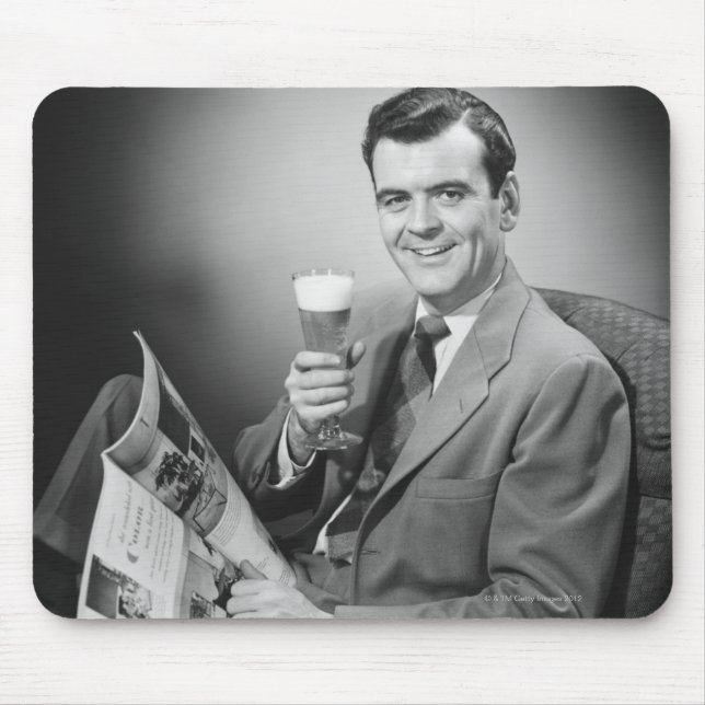 Ice Cold Beer Mouse Mat (Front)