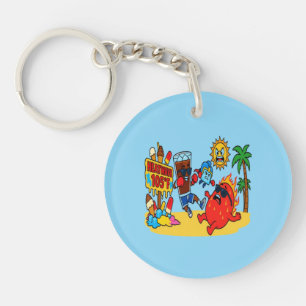 Ice Cold Cola Boxing vs Summer Heatwave Art Key Ring