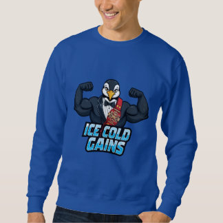 Ice Cold Gains – Buff Penguin Christmas Gym Tee