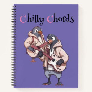 Ice Cold Groove: Rockin' Penguin Duo Notebook