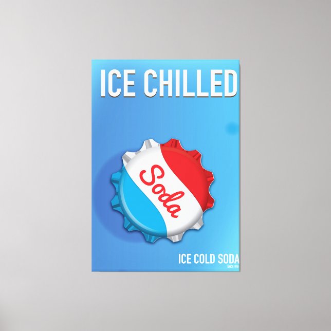 Ice Cold Soda Cap Commercial Canvas Print (Front)