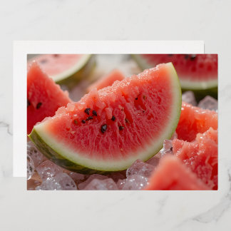 Ice Cold Summer Vibes Foil Holiday Card