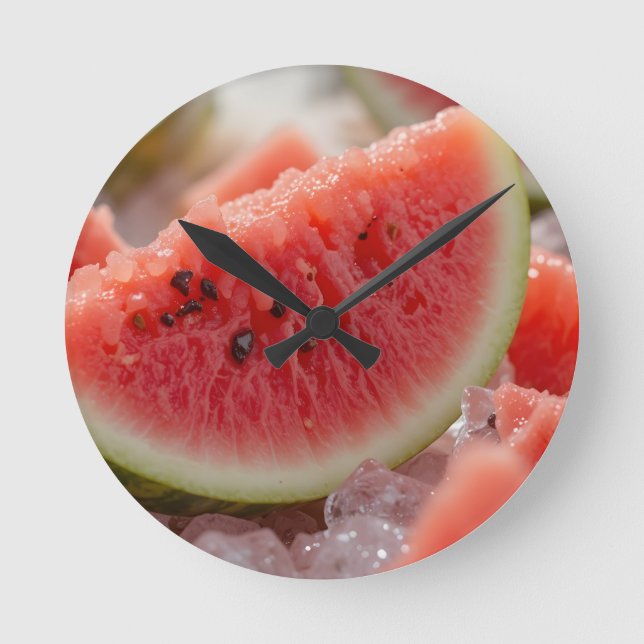 Ice Cold Summer Vibes Round Clock (Front)