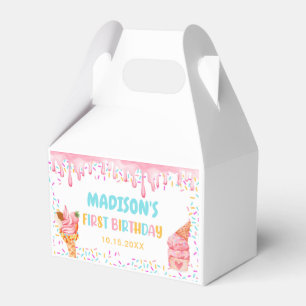 Ice Cream 1st Birthday Party Favour Box