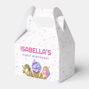 Ice Cream 1st Birthday Party Favour Box