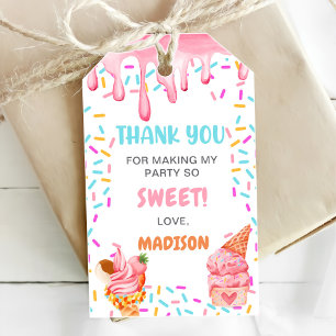 Ice Cream 1st Birthday Party Gift Tags