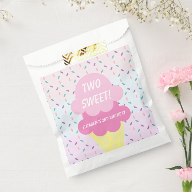 Ice Cream 2nd Birthday Favour Bags (Sealed)