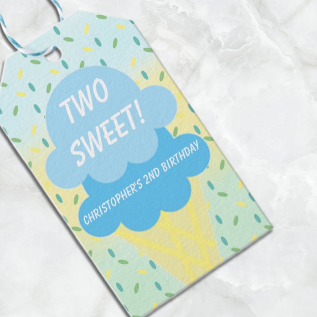 Ice Cream 2nd Birthday Gift Tags (Creator Uploaded)