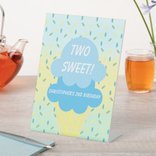 Ice Cream 2nd Birthday Pedestal Sign