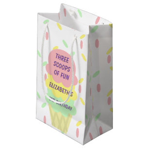 Ice Cream 3rd Birthday Small Gift Bag