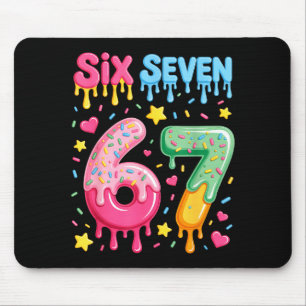 Ice Cream 67 Meme Funny Six Seven Gen Alpha Slang Mouse Mat
