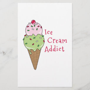 Ice Cream Addict Stationery