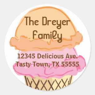 Ice Cream Address Label