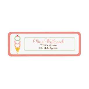 Ice Cream Address Label
