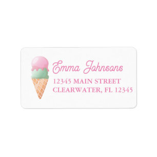 Ice Cream Address Labels